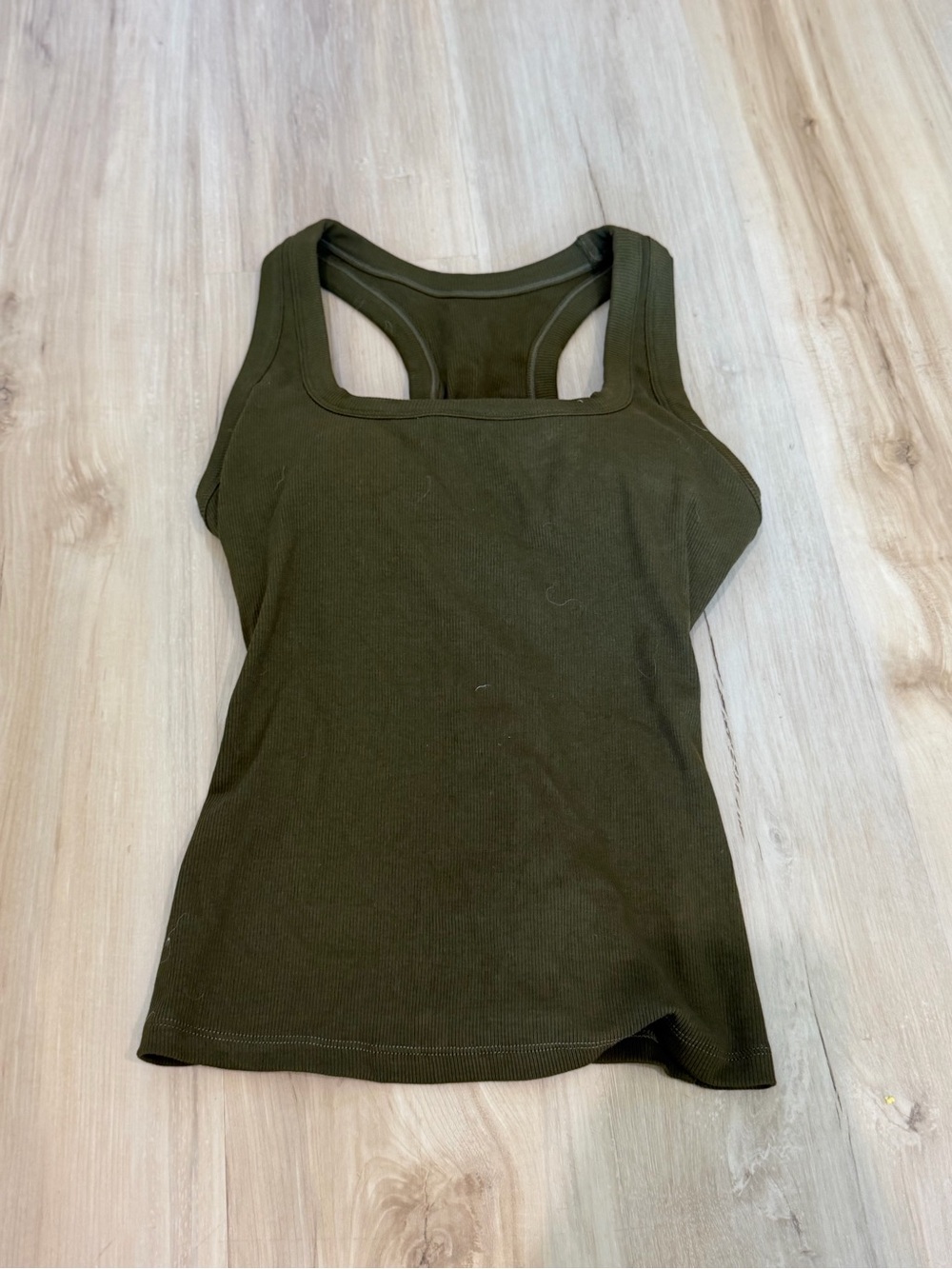 Olive Green Racerback Tank Top - Unbranded